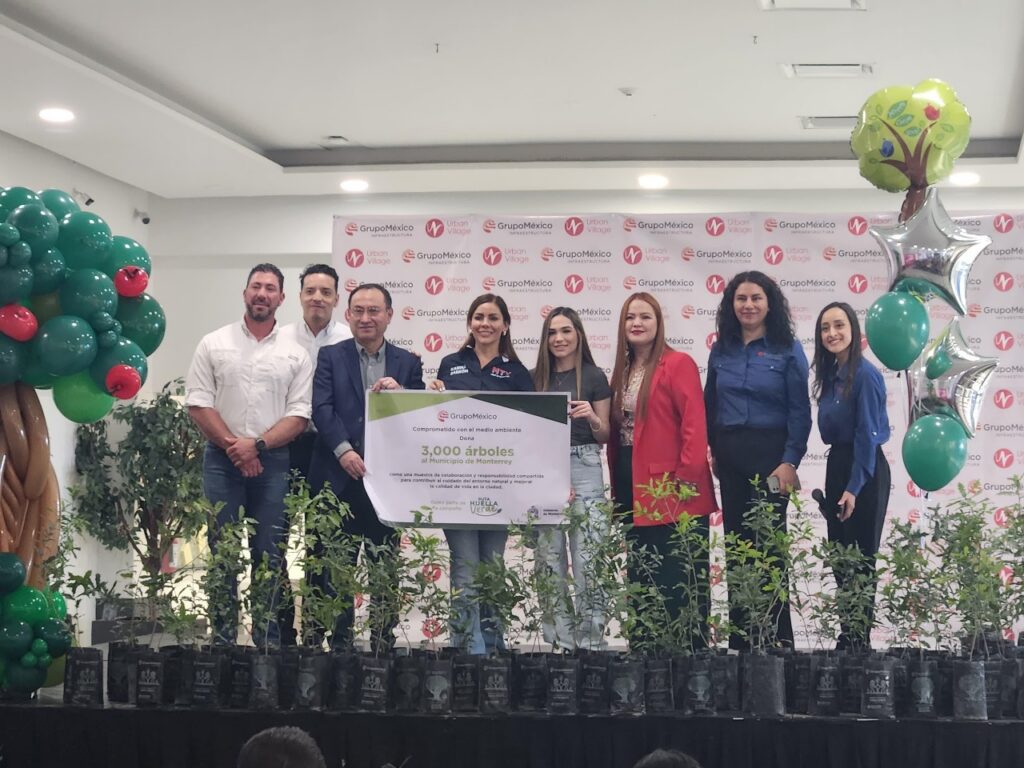 Recibe Monterrey donativo de 3,000 árboles por parte de Grupo México
