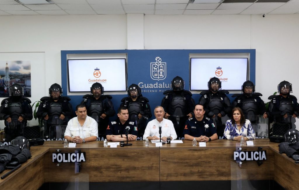 Equipan a Policía de Guadalupe con antimotines